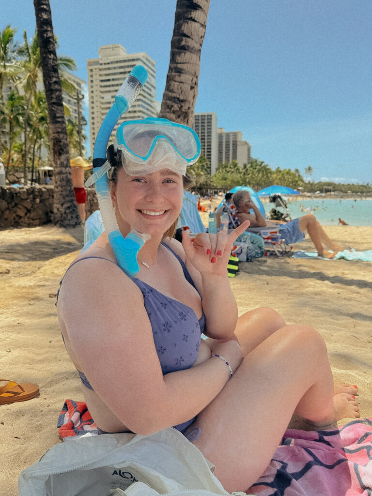 snorkling in sharks cove