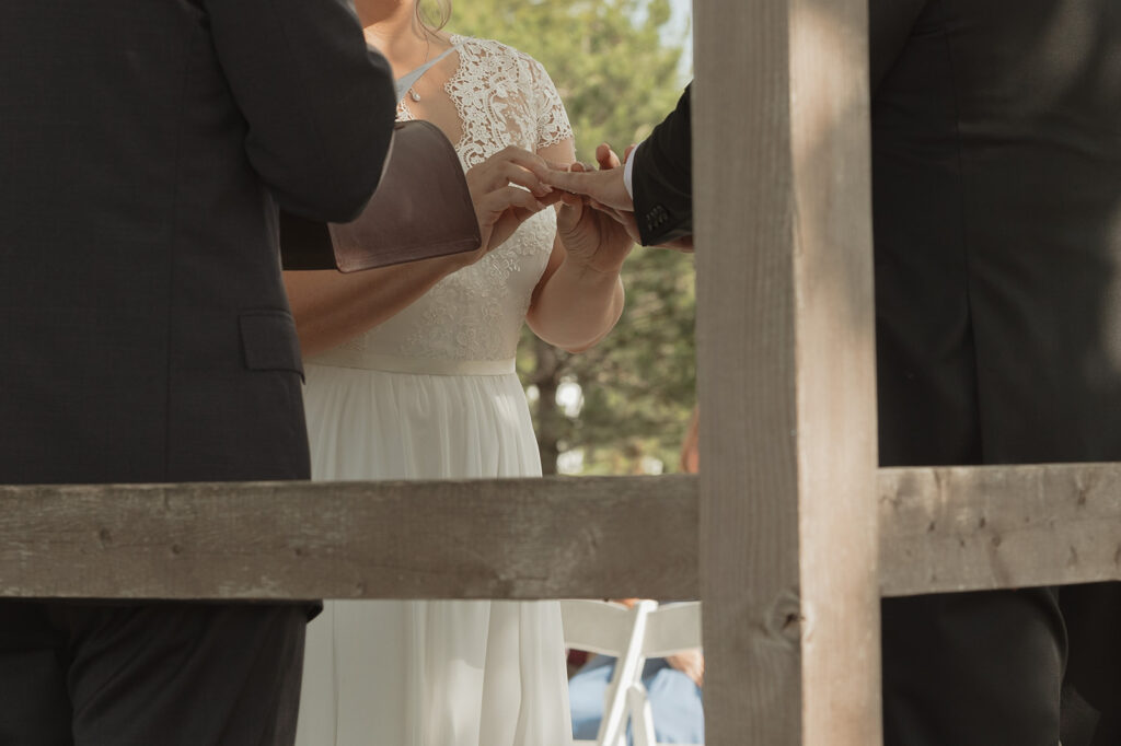 cedar valley forest wedding, vows