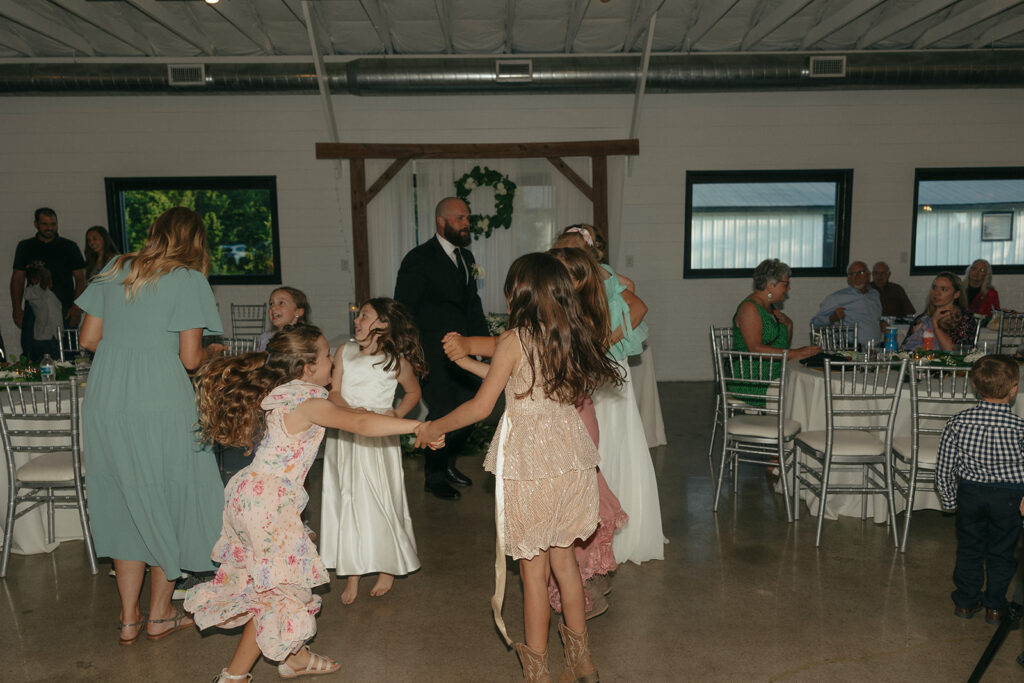 family focused wedding at cedar valley forest