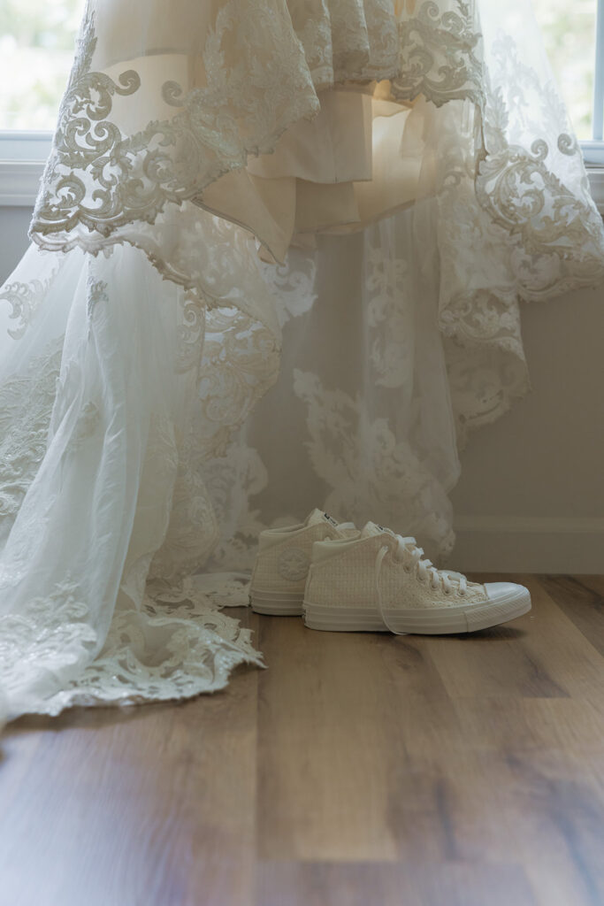 lace wedding gown detail wedding photography