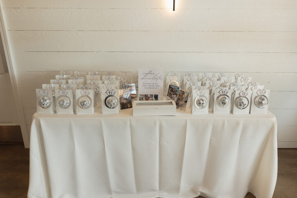 coffee and chocolate wedding favors