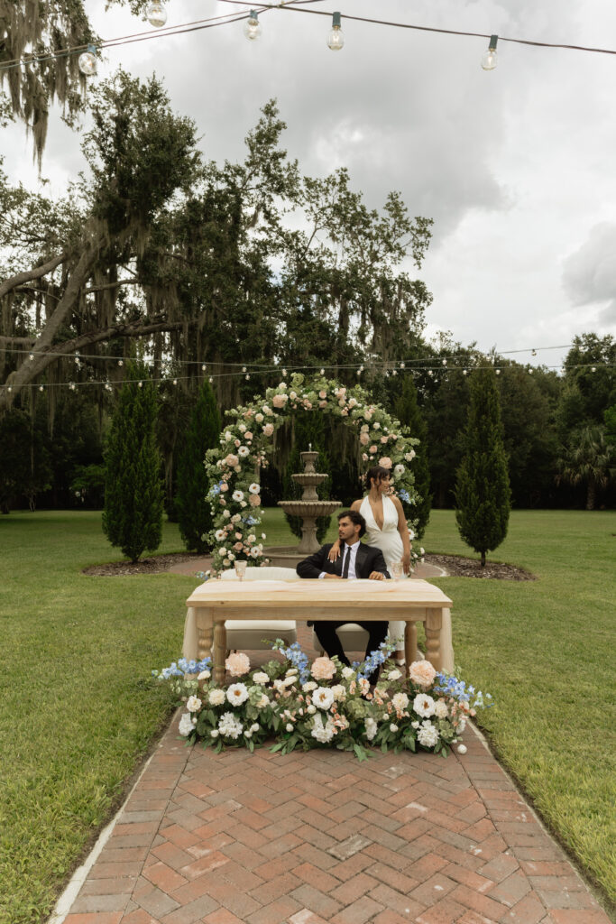 floral arch wedding venue florida